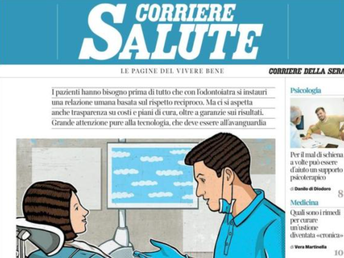 Sul Corriere Salute: cosa chiediamo al dentista? Prima di tutto un rapporto di fiducia