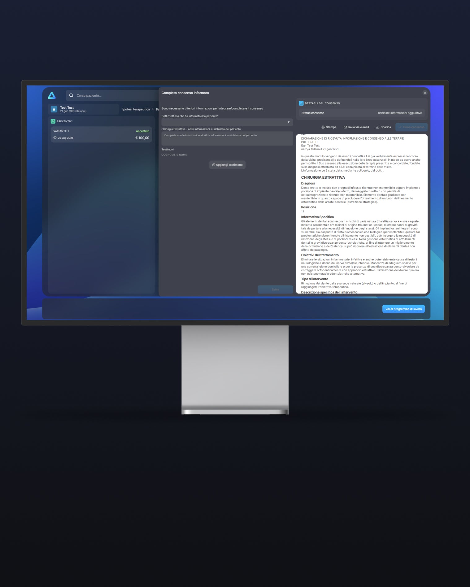 consenso informato alfred software gestionale dello Studio